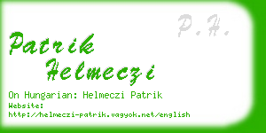 patrik helmeczi business card